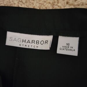 Women's Black Dress Pants, Size 16, SAGHARBOR Stretch